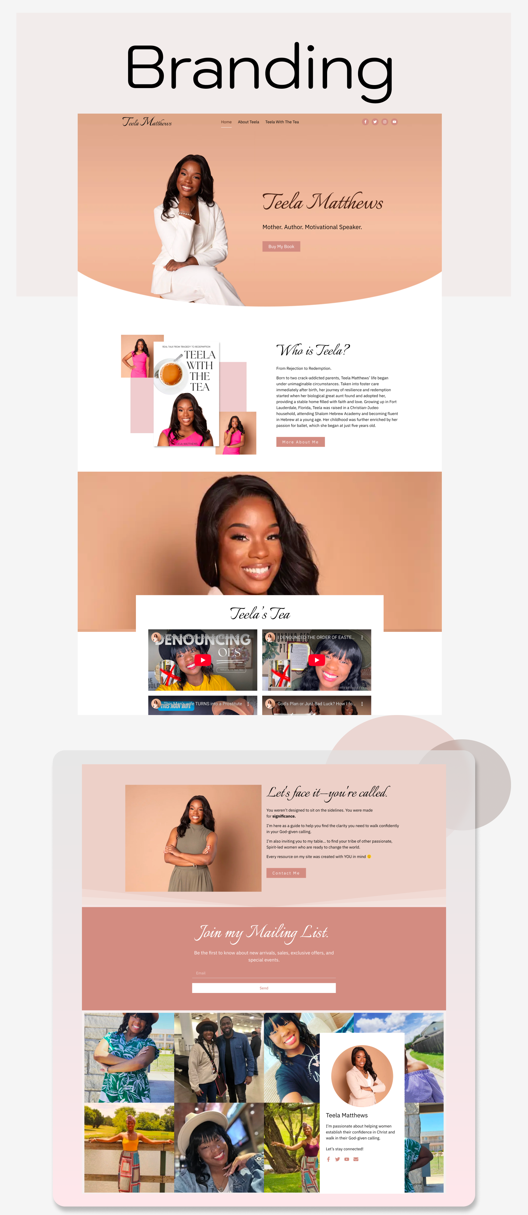 Teela Matthews website homepage